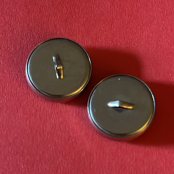 Vtg Metal Buttons with Horse & Horse Shoe on Front, 2 Buttons - Picture 2 of 2